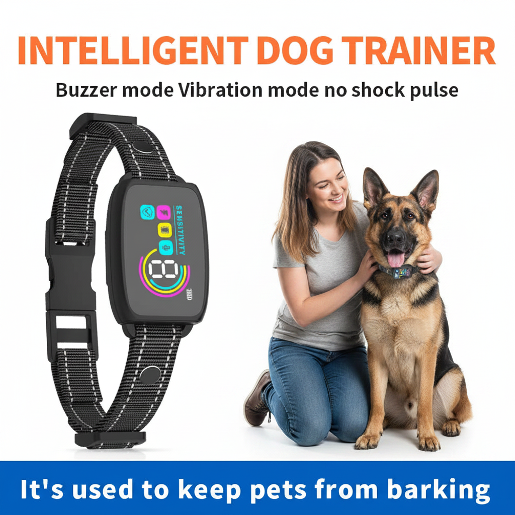 Dog Bark Control Collar – Rechargeable, Waterproof, Safe for All Breeds