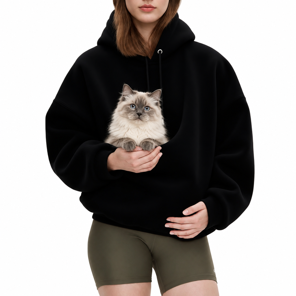 Pet Pouch Hoodie – Cozy Kangaroo Carrier Sweatshirt