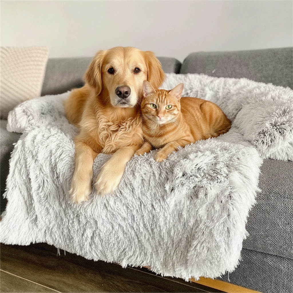 Plush Dog Bed – Soft, Washable, Calming Pet Sleeping Bed