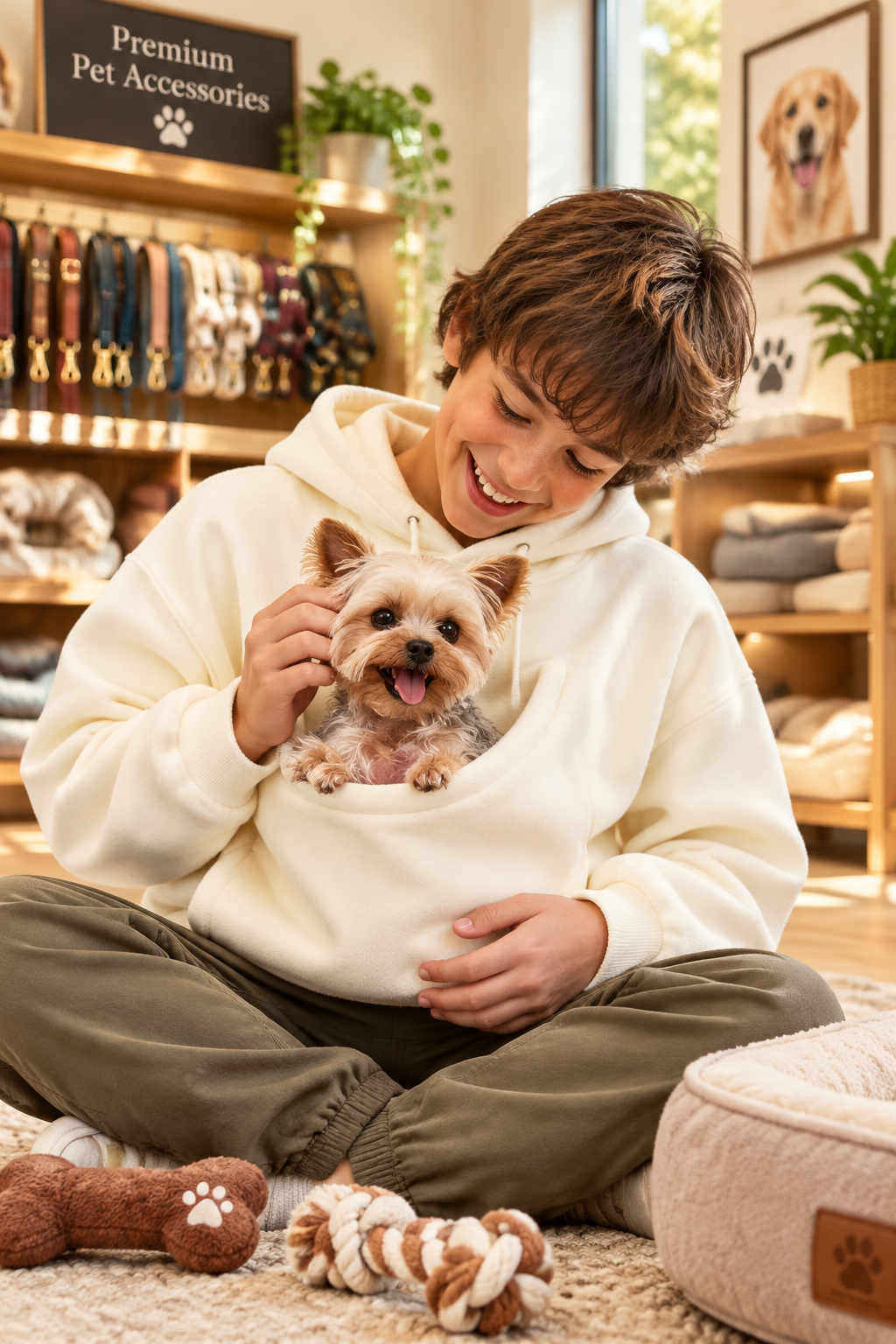 Pet Pouch Hoodie – Cozy Kangaroo Carrier Sweatshirt